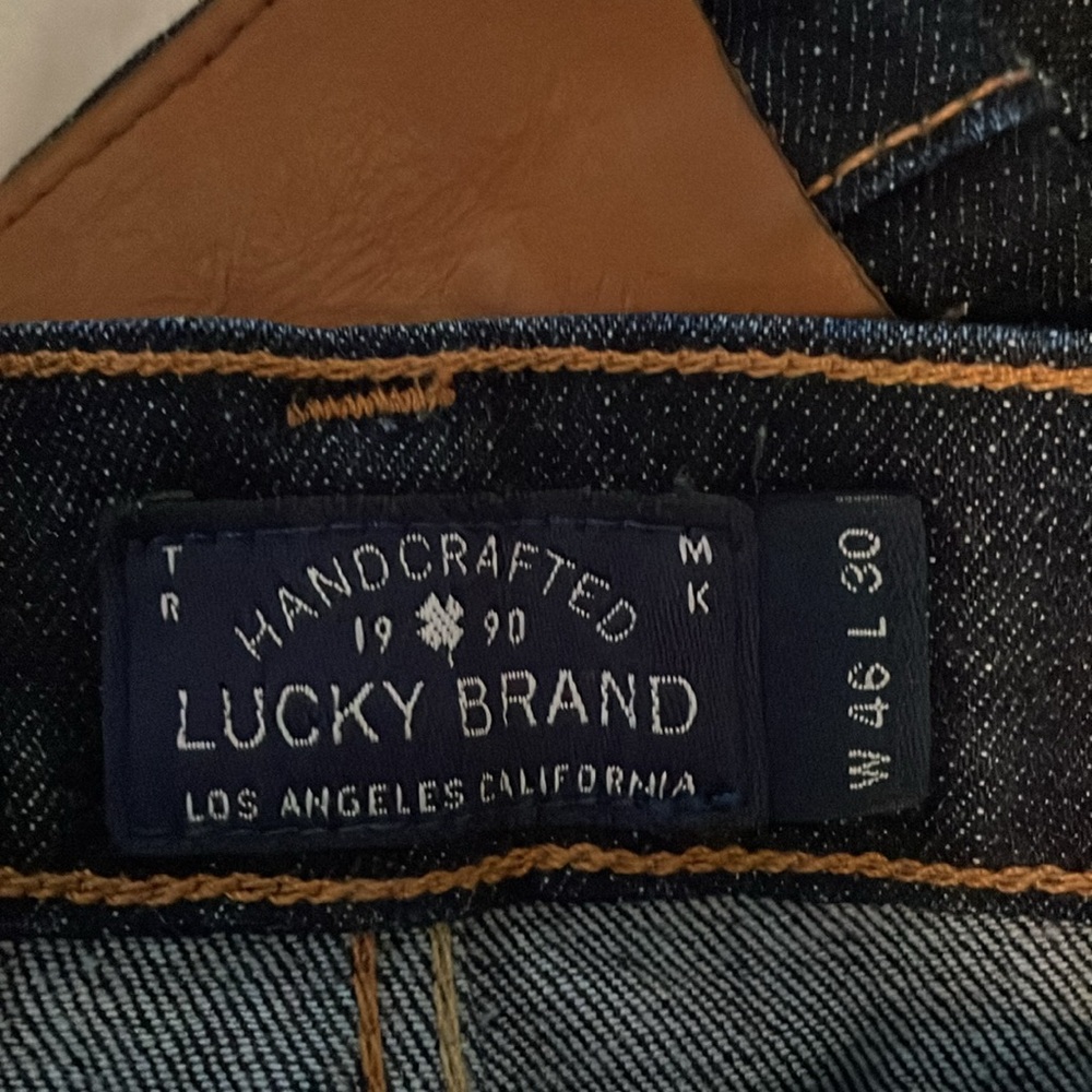 Lucky Brand Dark Wash 181 Relaxed Straight Jeans Size 46W 30L
